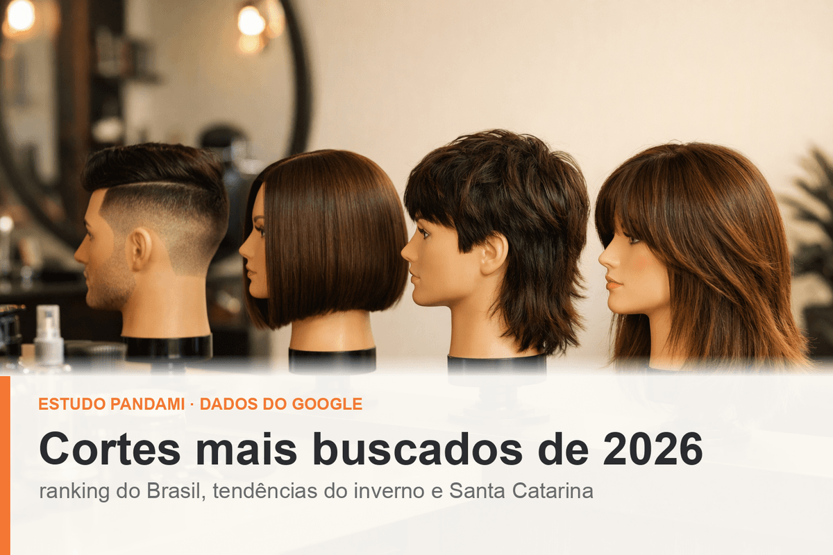 Cabeças de manequim com low fade, long bob, mullet e franja cortina em bancada de salão