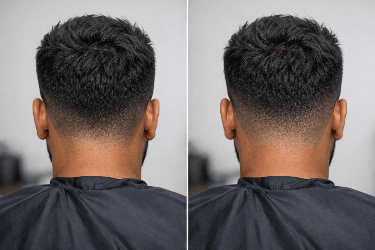 Low fade: nuca com transição baixa e contorno natural