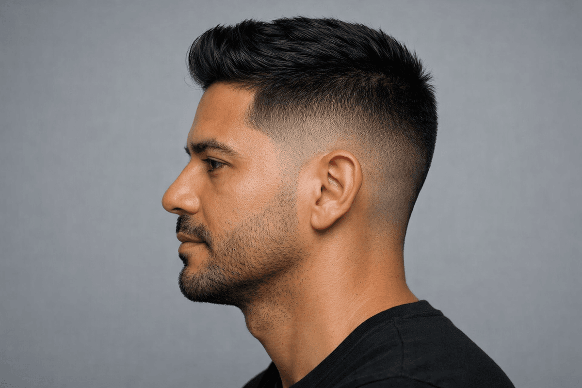 Degradê de perfil com transição gradual nas laterais