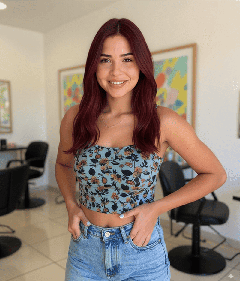 Mulher antes do visagismo