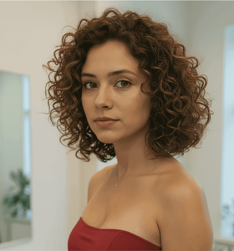 Mulher depois do visagismo